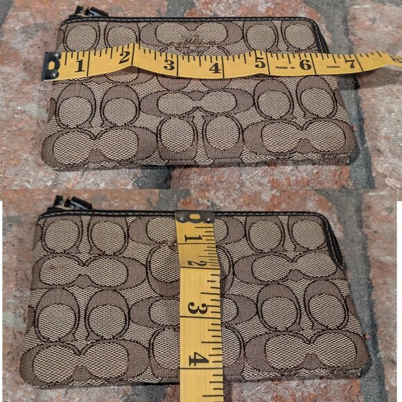 Coach Signature Canvas Small Wristlet Khaki Brown - Picture 8 of 8